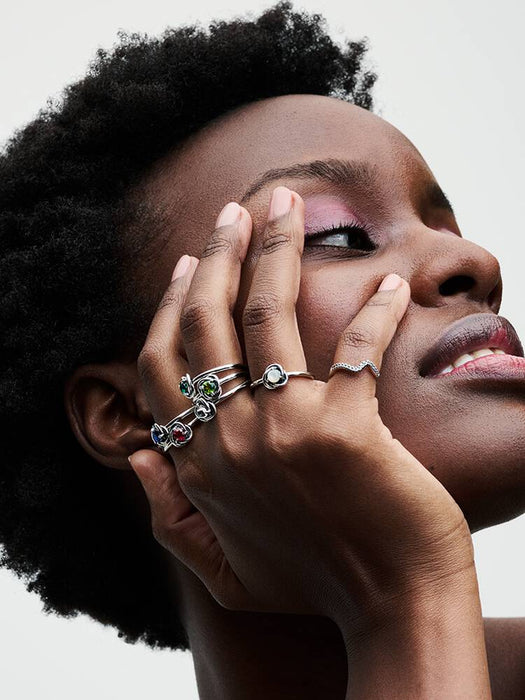 Pandora June Birthstone Eternity Circle Ring Sterling Silver