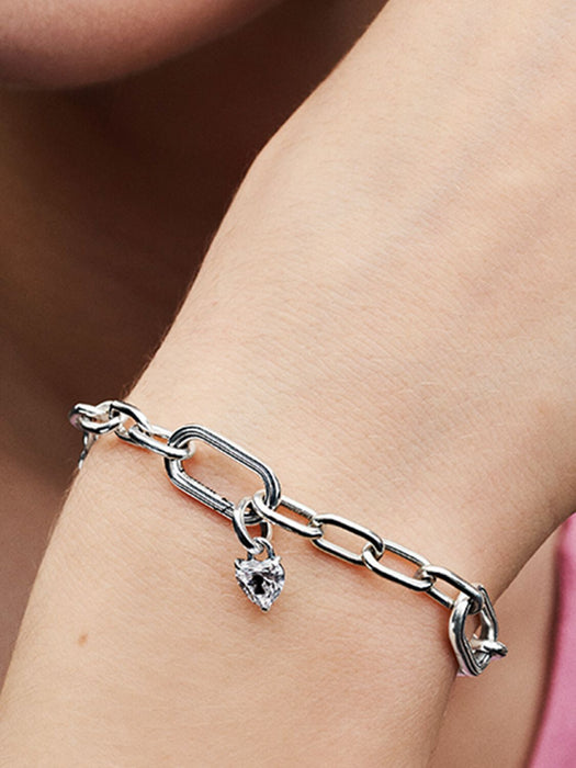 Pandora Keyhole Heart Mini Dangle Charm Sterling Silver