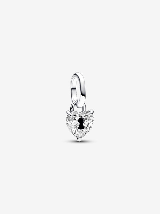 Pandora Keyhole Heart Mini Dangle Charm Sterling Silver