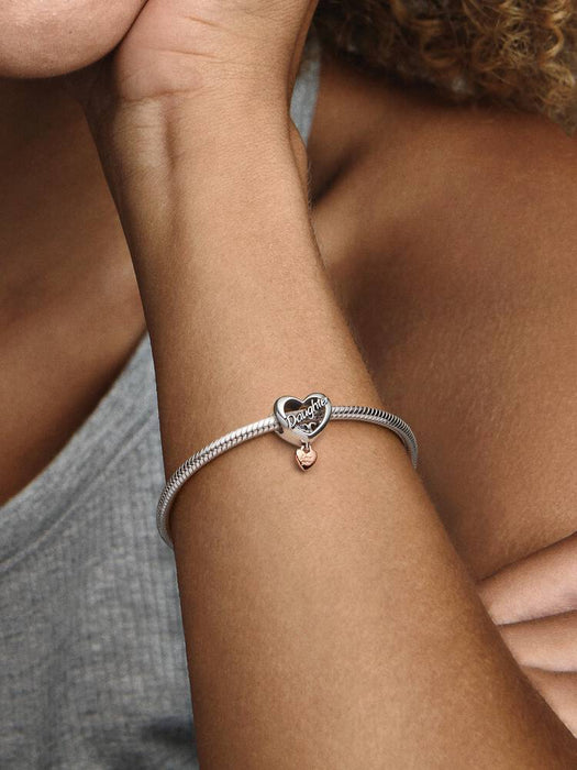Pandora Love You Daughter Heart Charm 14k Gold Plating And Sterling Silver