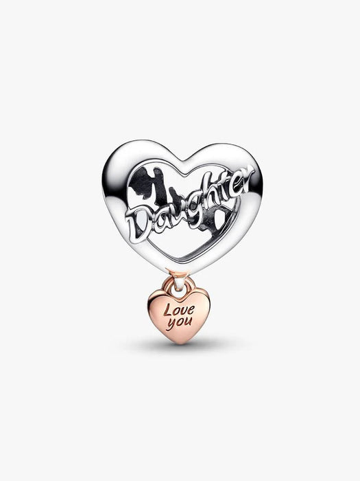 Pandora Love You Daughter Heart Charm 14k Gold Plating And Sterling Silver