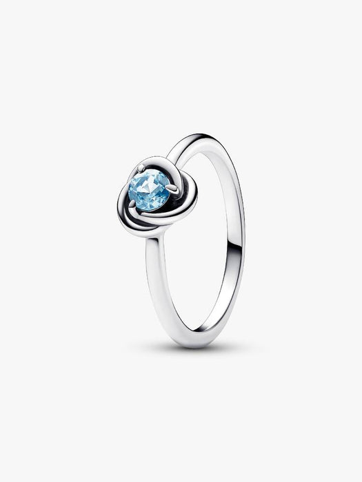 Pandora March Birthstone Eternity Circle Ring Sterling Silver