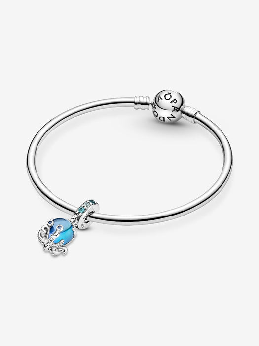 Pandora Murano Glass Cute Octopus Dangle Charm Sterling Silver