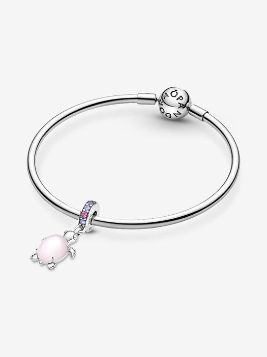 Pandora Murano Glass Pink Sea Turtle Dangle Charm Sterling Silver