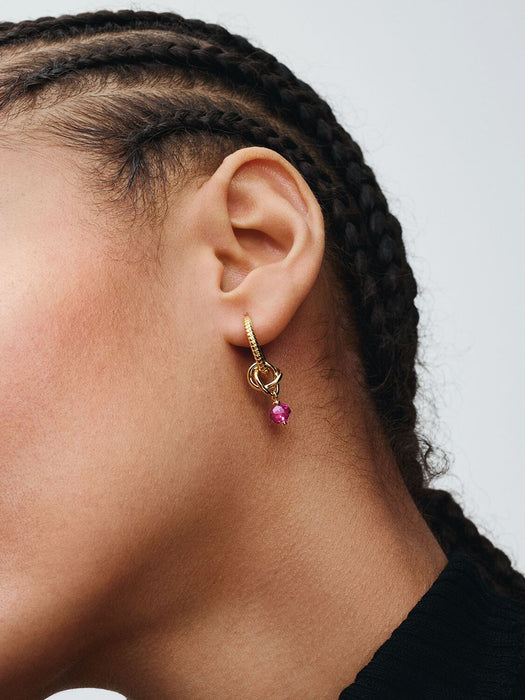 Pandora October Birthstone Pink Eternity Circle Dangle Charm