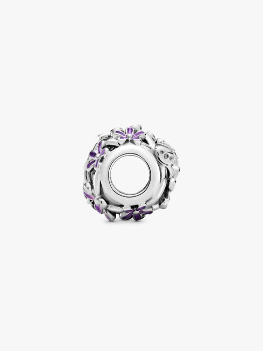 Pandora Openwork Purple Daisy Charm Sterling Silver