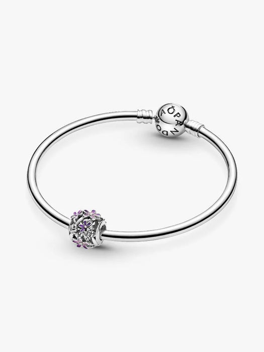 Pandora Openwork Purple Daisy Charm Sterling Silver