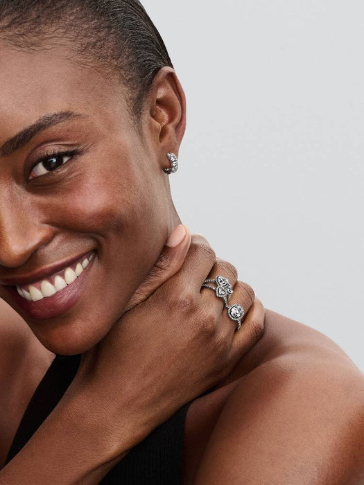 Pandora Oval Sparkling Halo Statement Ring Sterling Silver