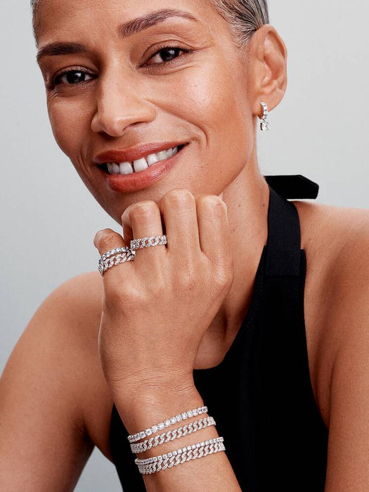 Pandora Pavé Cuban Chain Bracelet Sterling Silver