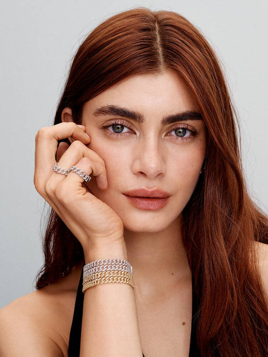 Pandora Pavé Cuban Chain Ring Sterling Silver