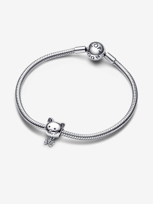 Pandora Pet Cat & Bow Charm Sterling silver