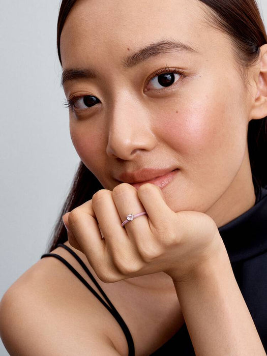 Pandora Pink Chakra Heart Ring Sterling Silver