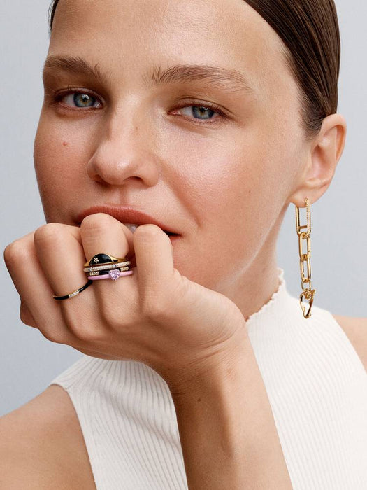 Pandora Pink Chakra Heart Ring Sterling Silver