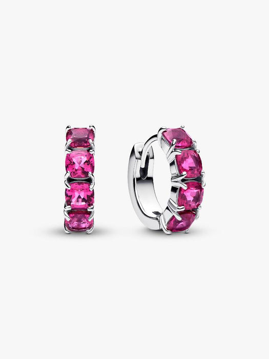Pandora Pink Hoop Earrings Sterling Silver