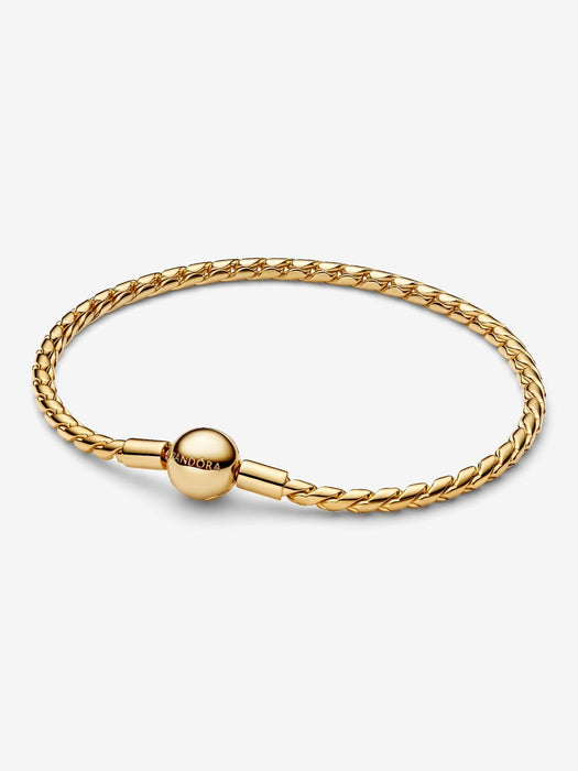 Pandora Round Clasp Wing Chain Gold Bracelet