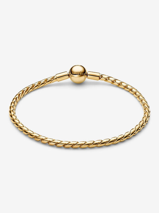 Pandora Round Clasp Wing Chain Gold Bracelet