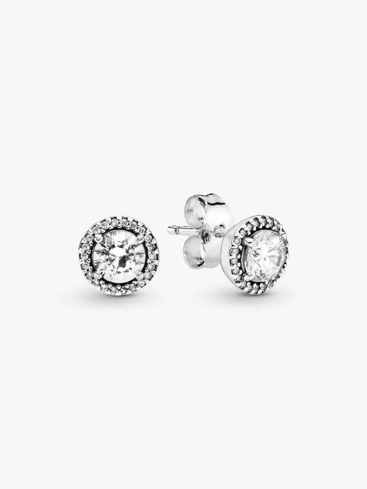 Pandora Round Sparkle Stud Earrings Sterling Silver