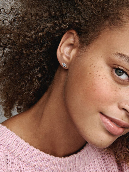 Pandora Sparkling Asymmetric Stars Stud Earrings