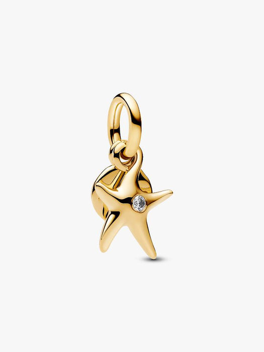 Pandora Starfish Double Dangle Charm 14k Gold Plating