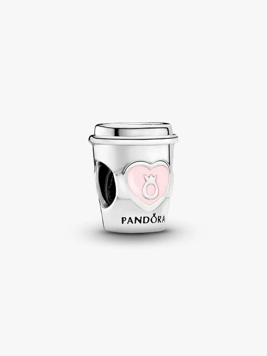 Pandora  Take a Break Coffee Cup Charm Sterling Silver
