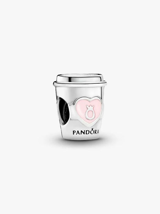 Pandora  Take a Break Coffee Cup Charm Sterling Silver