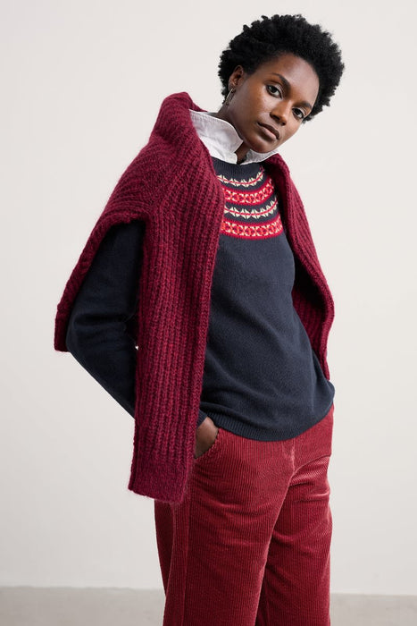 Seasalt Women's Seas Edge Jumper In Bedstone Jam Mix