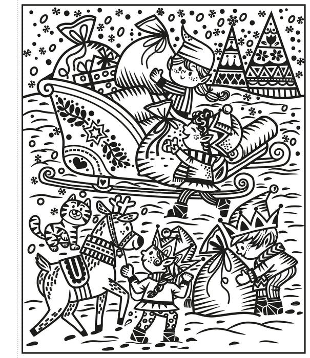 Usborne Christmas Santa and the Elves Magic Painting Book