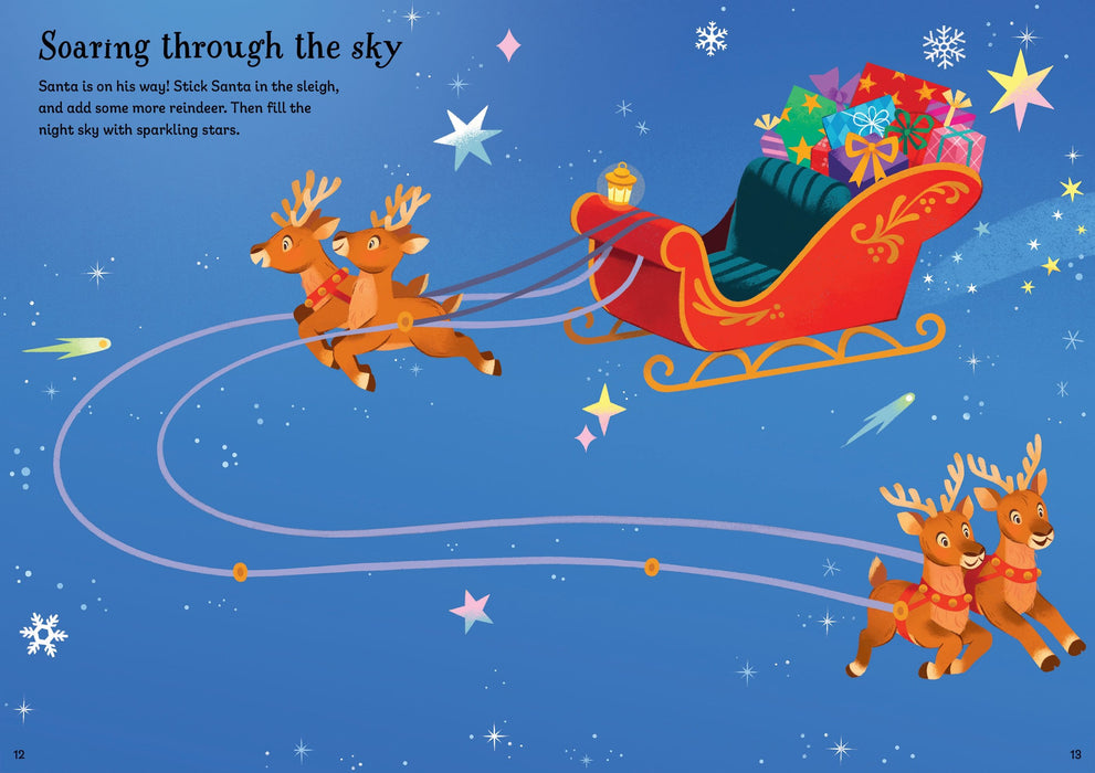 Usborne Christmas Sparkly Santa Sticker Book