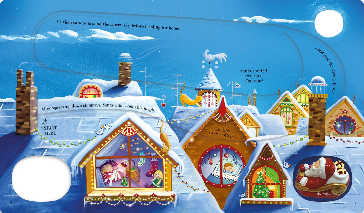 Usborne Christmas Wind-Up Santa's Sleigh