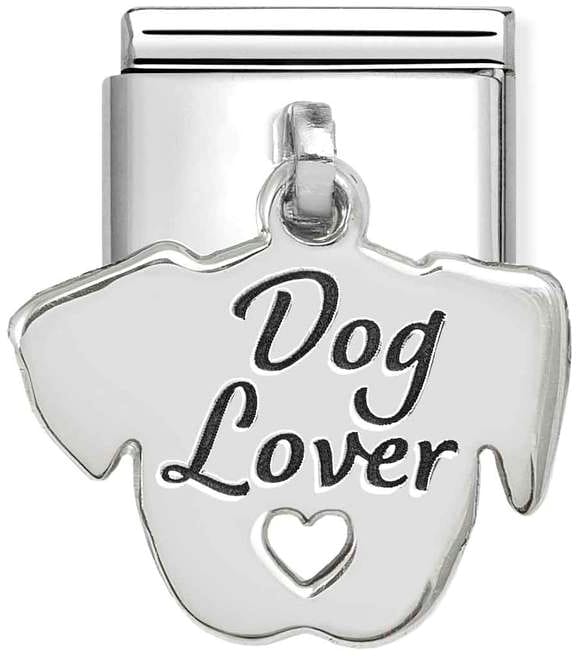 Nomination Classic Silver Plate Dog Lover Face Pendant Charm