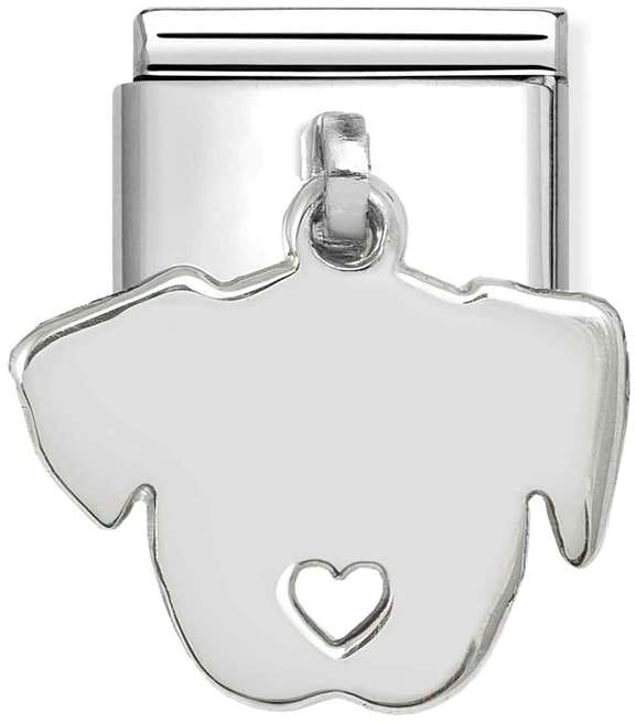 Nomination Classic Silver Plate Dog Face Pendant Charm