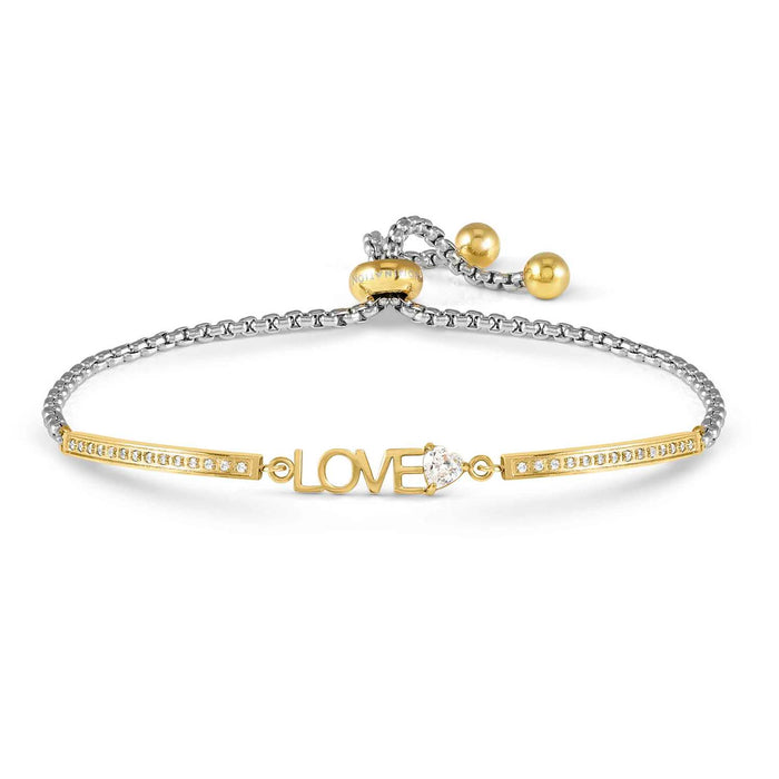 Nomination Milleluci Love With White Crystal Gold Bracelet