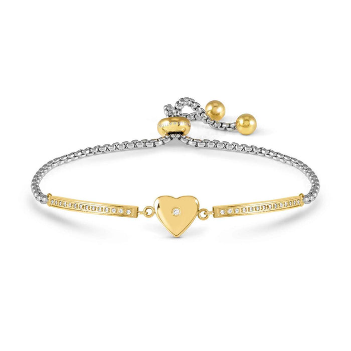 Nomination Milleluci Heart With White Crystal Gold Bracelet