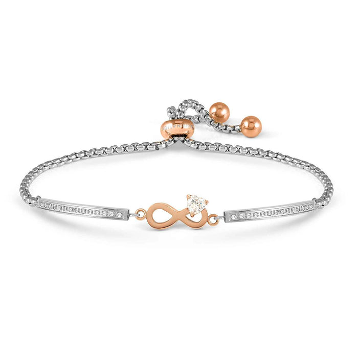 Nomination Milleluci Infinity With White Crystal Rose Gold Refined Bracelet