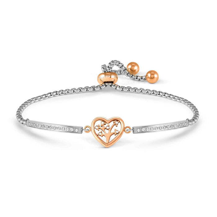 Nomination Milleluci Tree of Life With White Crystal Rose Gold Refined Bracelet