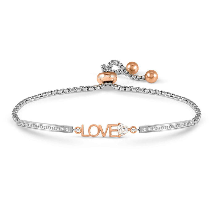 Nomination Milleluci Love With White Crystal Rose Gold Bracelet