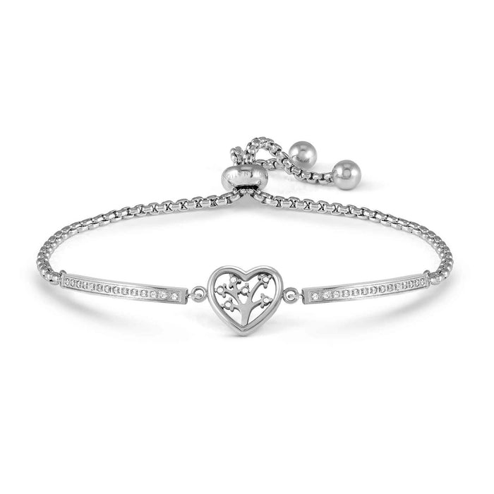 Nomination Milleluci Tree Of Life With White Crystal Silver Refined Bracelet