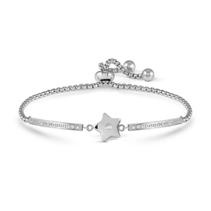 Nomination Milleluci Star With White Crystal Silver Bracelet