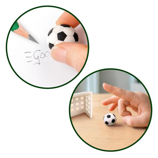 Action World Football Eraser Set