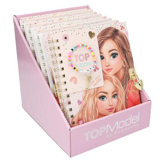 TOPModel Diary with Padlock and Bracelet