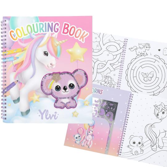 TOPModel Ylvi Colouring Book with Unicorn Sequins
