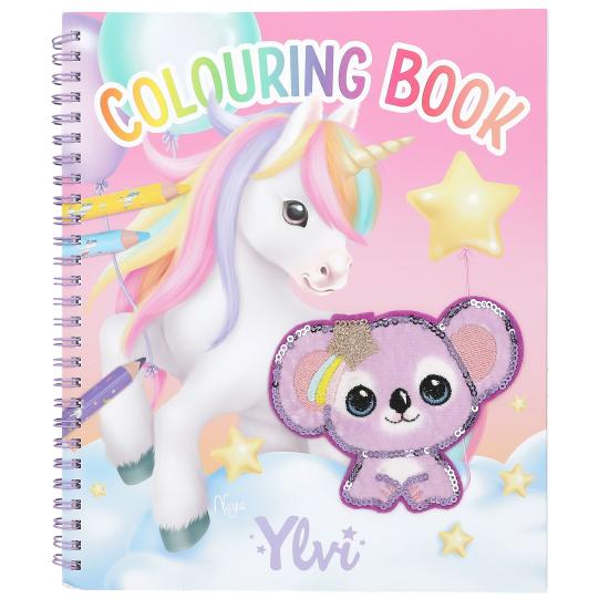 TOPModel Ylvi Colouring Book with Unicorn Sequins