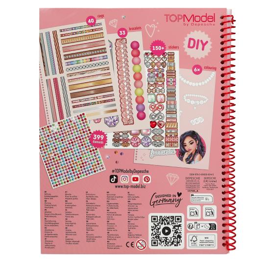 TOPModel Create Your Bling Bling Colouring Book Jewellery