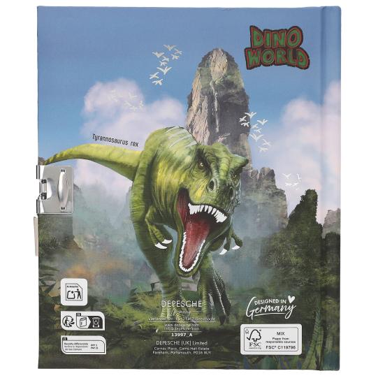 Dino World Diary With Padlock
