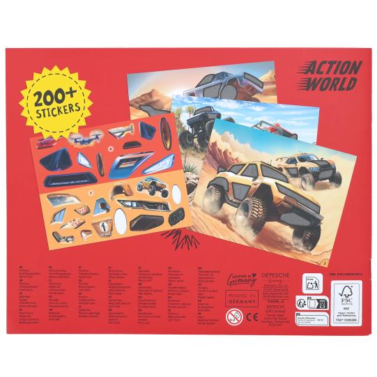 Action World Monster Cars Sticker Fun