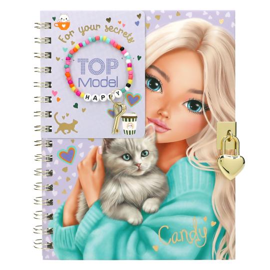 TOPModel Diary With Padlock and Bracelet