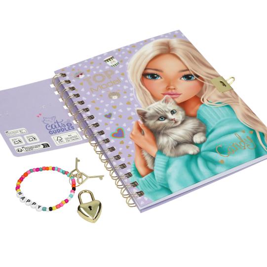 TOPModel Diary With Padlock and Bracelet