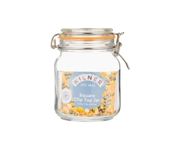 The Rayware Group Clip Top Square Jar 1 Litre