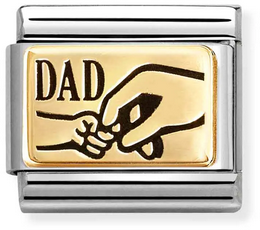Nomination Classic Gold Plates Dad Charm