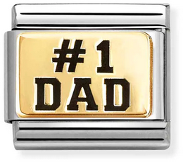 Nomination Classic Gold Plates #1 Dad Charm